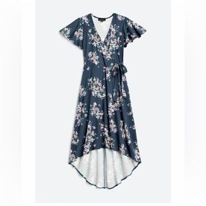 NWT Fortune & Ivy faux wrap midi dress